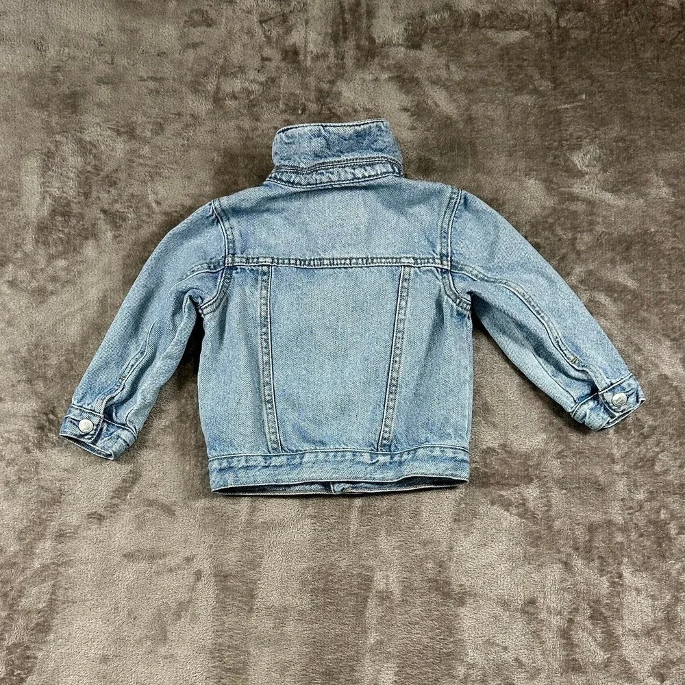 Old Navy Toddler Denim Jacket 18-24M Light Wash Trucker Jacket Classic Kids